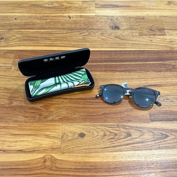 NWT! Garrett Leight Milwood 46 Matte Indigo Tortoiseshell Sunglasses main image 5